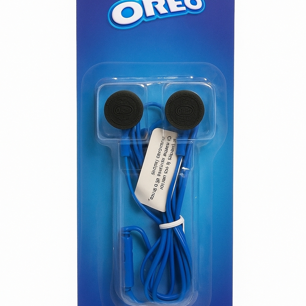 Blue Oreo Wired Earbud Headphones
